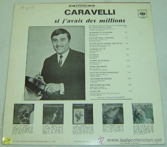 Discos de vinilo: DISCO LP VINILO CARAVELLI-SI JAVAIS DES MILLIONS- CBS 1968 - Foto 2