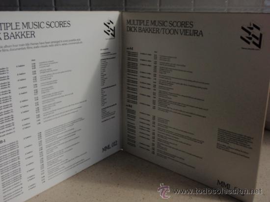Discos de vinilo: DICK BAKKER   MULTIPLE MUSIC SCORES      DOBLE LP33     HOLANDA - Foto 2
