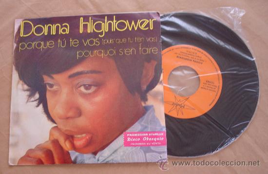 Discos de vinilo: DONNA HIGHTOWER - PORQUE TU TE VAS. - 1973. - Foto 2