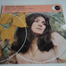 Discos de vinilo: GEORGIA BROWN (SINGS A LITTLE OF WHAT YOU FANCY) ENGLAND - 1962 LP33 ECLIPSE