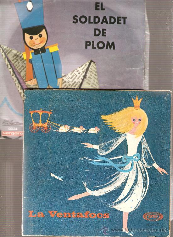 Discos de vinilo: 2 DISCOS CUENTOS EN CATALAN: LA VENTAFOCS + EL SOLDADET DE PLOM - Foto 1