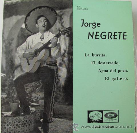 Discos de vinilo: JORGE NEGRETE - LA BURRITA - EP DE 1959 EXCELENTE ESTADO - Foto 2