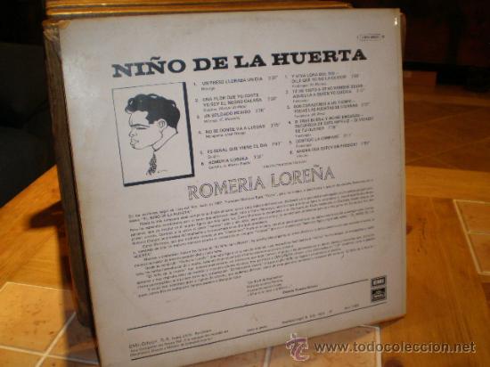 Discos de vinilo: LP - NI&Ntilde;O DE LA HUERTA - ROMERIA LORE&Ntilde;A - Foto 2