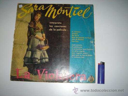 Discos de vinilo: sara montiel interpreta canciones de la pelicula la violetera - Foto 1