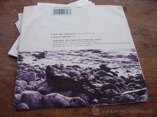 Discos de vinilo: Single SANDRA , Don,t  be aggresive, Seal It Forever - Foto 2