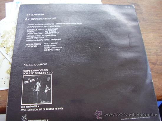 Discos de vinilo: Single Los Elegantes, Dejame Entrar - Foto 2