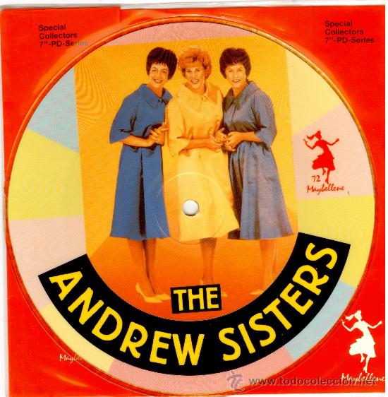 THE ANDREW SISTERS - SINGLE VINILO PICTURE DISC - LTD 1000 COPIAS - NUEVO - FOTODISCO MUY RARO!! (Música - Discos - Singles Vinilo - Jazz, Jazz-Rock, Blues y R&B)