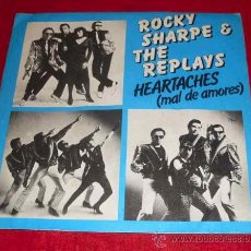 Discos de vinilo: ROCKY SHARPE AND THE REPLAYS - MAL DE AMORES + CHOO - CHOO VALENTINE - SINGLE 1980. Lote 27590177