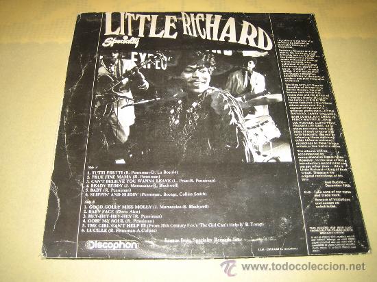 Discos de vinilo: LITTLE RICHARD - ED. ESPA&Ntilde;OLA 1971 - Foto 1