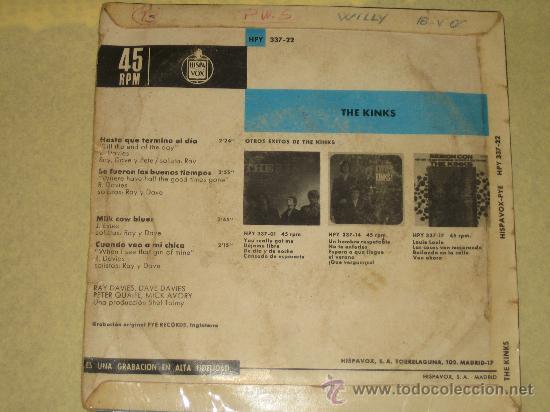 Discos de vinilo: THE KINKS - HASTA QUE TERMINE EL DIA - Foto 2