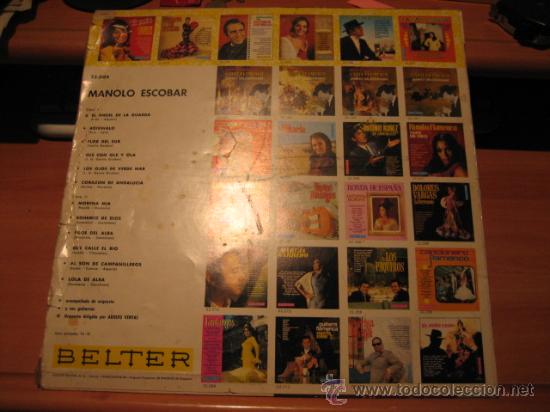 Discos de vinilo: MANOLO ESCOBAR   BELTER  1966 - Foto 2