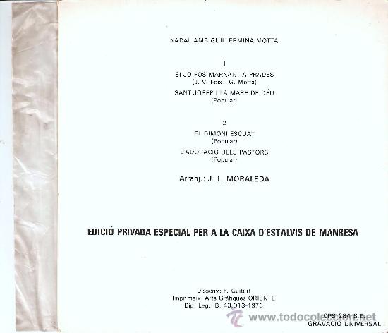Discos de vinilo: NADAL AMB GUILLERMINA MOTTA - Foto 2