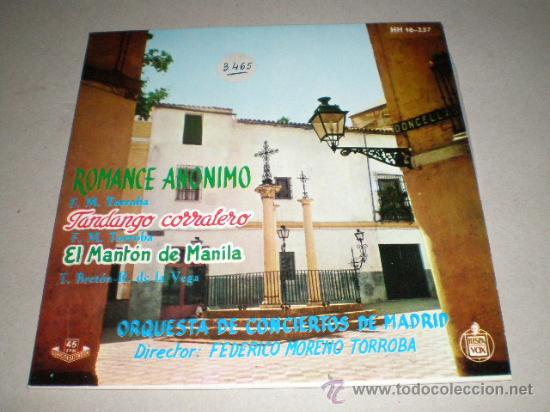 Discos de vinilo: SINGLE - ROMANCE ANONIMO - Foto 1