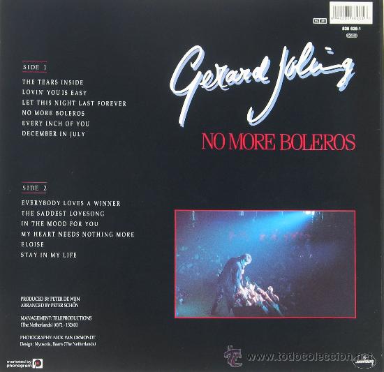 Discos de vinilo: Gerard Joling  No more boleros Poligram 1981 - Foto 2