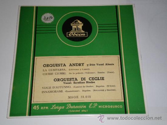Discos de vinilo: SINGLE - ORQUESTA ANDRY - LARGA DURACION - MICROSURCO - Foto 1