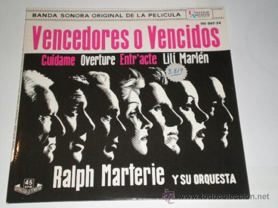 Discos de vinilo: SINGLE - BSO VENCEDORES O VENCIDOS - Foto 1