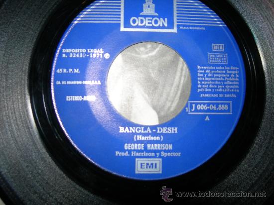 Discos de vinilo: GEORGE HARRISON // BANGLA-DESH // DEEP BLUE - Foto 2
