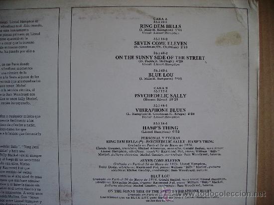 Discos de vinilo: LIONEL HAMPTON ---- RING DEM VIBES - Foto 2