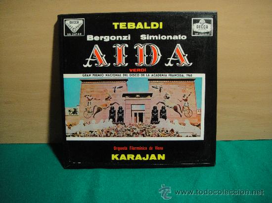 Discos de vinilo: VERDI AIDA CAJA CON 3 LP + LIBRETO - Foto 1