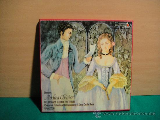 Discos de vinilo: GIORDANO - ANDREA CHENIER CAJA CON 2 LP - Foto 1