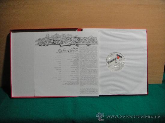 Discos de vinilo: GIORDANO - ANDREA CHENIER CAJA CON 2 LP - Foto 2