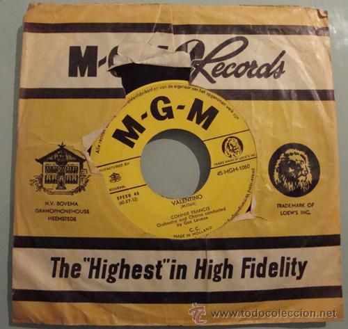 Discos de vinilo: CONNIE FRANCIS - VALENTINO - SINGLE HOLANDES - Foto 1