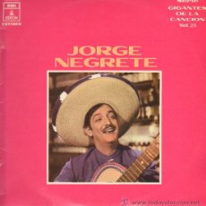 Discos de vinilo: JORGE NEGRETE - GIGANTES DE LA CANCIÓN - LP 1971
