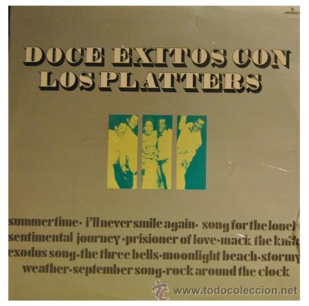 Discos de vinilo: THE PLATTERS - DOCE EXITOS - LP ESPA&Ntilde;OL DE VINILO - Foto 1