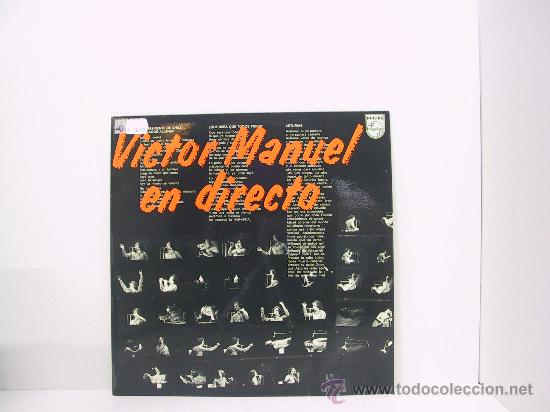 Discos de vinilo: VICTOR MANUEL - EN DIRECTO - PHILIPS 1976 - Foto 1