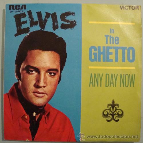 Discos de vinilo: ELVIS PRESLEY - IN THE GHETTO - SINGLE 1969 - Foto 1