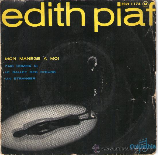 Discos de vinilo: SINGLE - EDITH PIAF - &rdquo;MON MAN&Egrave;GE A MOI&rdquo;. - Foto 1