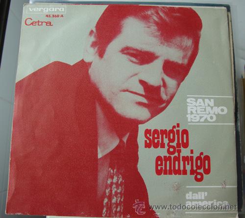 Discos de vinilo: SERGIO ENDRIGO - LARCA DI NOE - SINGLE 1970 - Foto 1