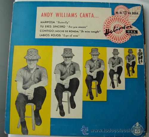 Discos de vinilo: ANDY WILLIAMS - MARIPOSA - EP DE 1959 - Foto 1