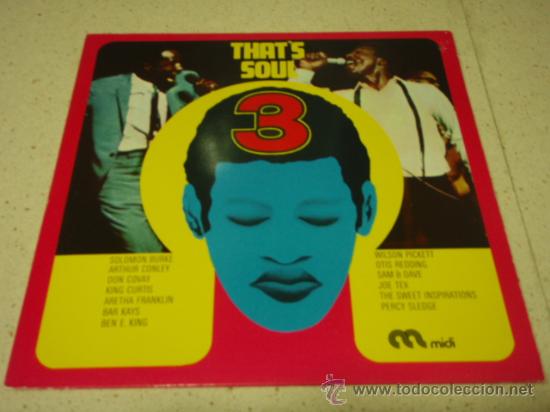 Discos de vinilo: Various &lrm;&ndash; Thats Soul 3 Germany,1973 Midi - Foto 1