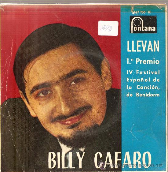 Discos de vinilo: EP BILLY CAFARO - LLEVAN - Foto 1