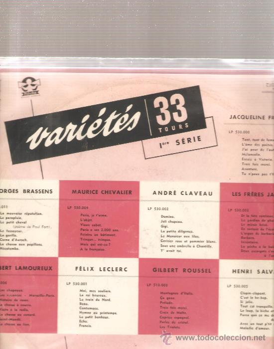 Discos de vinilo: LP JACQUELINE FRAN&Ccedil;OIS : CHANTE... - Foto 2