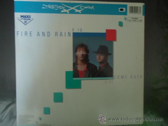 Discos de vinilo: DRESDEN CHINA - FIRE AND RAIN - Foto 1