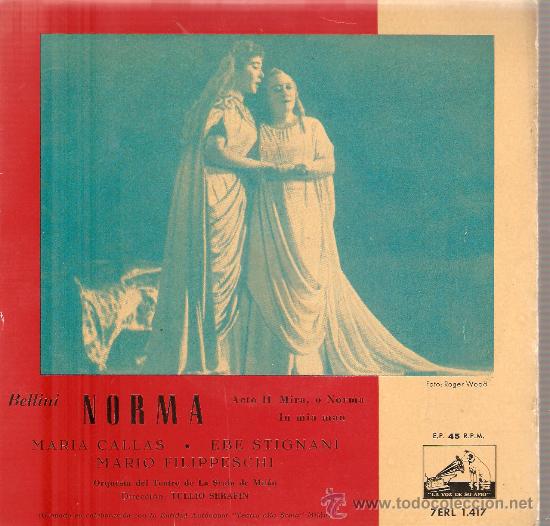 Discos de vinilo: SINGLE MARIA CALLAS : DUOS DE NORMA - Foto 1