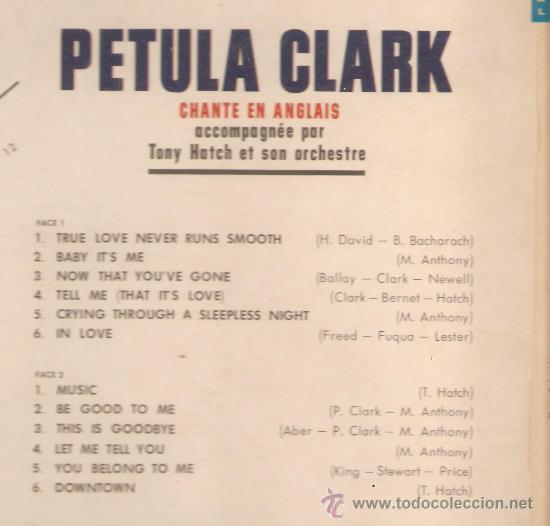 Discos de vinilo: LP PETULA CLARK : DOWN DOWN - DISCO DE EDICION FRANCESA - PETULA CANTA EN INGLES - Foto 2