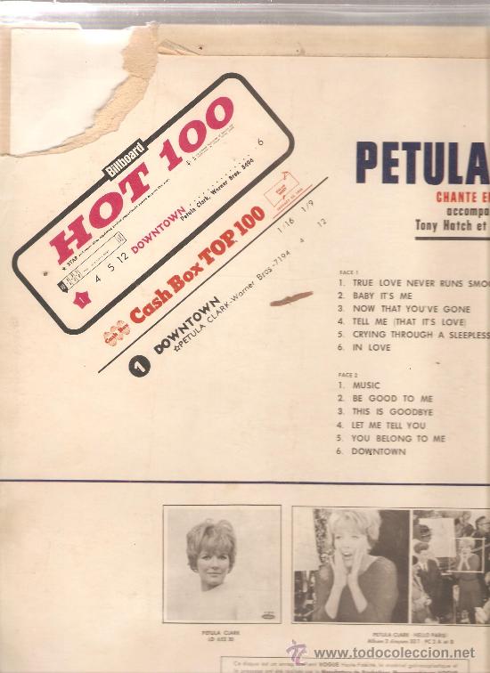 Discos de vinilo: LP PETULA CLARK : DOWN DOWN - DISCO DE EDICION FRANCESA - PETULA CANTA EN INGLES - Foto 3