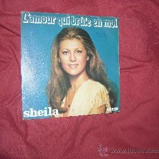Discos de vinilo: SHEILA SINGLE LÁMOUR QUI BRULE EN MOI 1976 CARRERE FRANCE