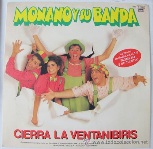 Discos de vinilo: MONANO Y SU BANDA - CIERRA LA VENTANIBIRIS - SINGLE PROMO DE 1986 - Foto 1