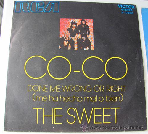Discos de vinilo: THE SWEET - CO-CO - SINGLE 1971 - Foto 2