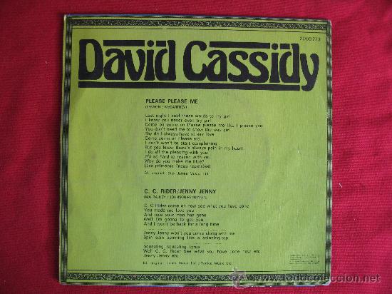 Discos de vinilo: DAVID CASSIDY - PLEASE PLEASE ME - 45rpm - Foto 2