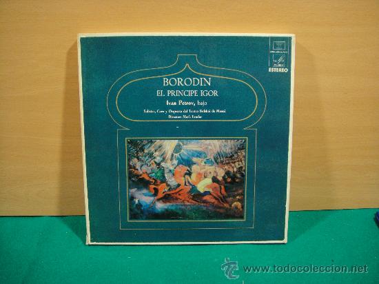 Discos de vinilo: BORODIN EL PRINCIPE IGOR CAJA DE 4 LP + LIBRETO - Foto 1