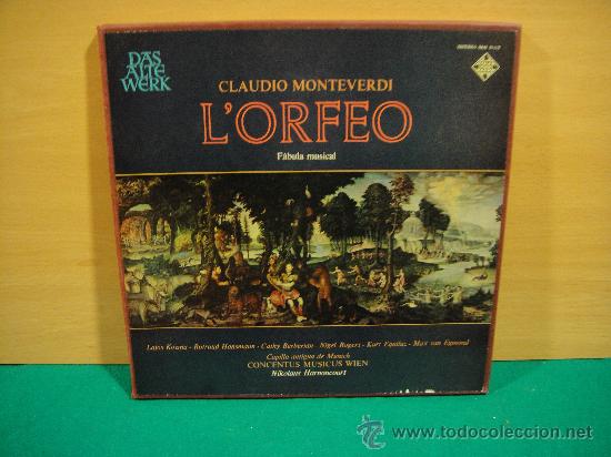 Discos de vinilo: MONTEVERDI L&acute;ORFEO CAJA DE 3 LP + LIBRETO - Foto 1
