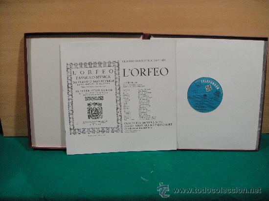 Discos de vinilo: MONTEVERDI L&acute;ORFEO CAJA DE 3 LP + LIBRETO - Foto 2