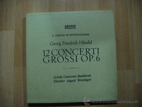 Discos de vinilo: HANDEL 12 CONCERTI GROSSI OP.6 CAJA DE 3 LP + LIBRETO