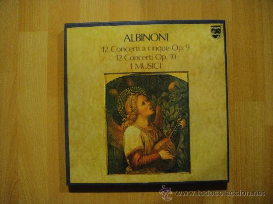 Discos de vinilo: ALBIONI 12 CONCIERTOS A CINQUE OP 9-OP.10 CAJA DE 6 LP + LIBRETO