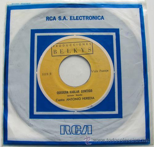 Disques de vinyle: ANTONIO HEREDIA - PASILLANEANDO - SINGLE PRODUCCIONES BELKYS